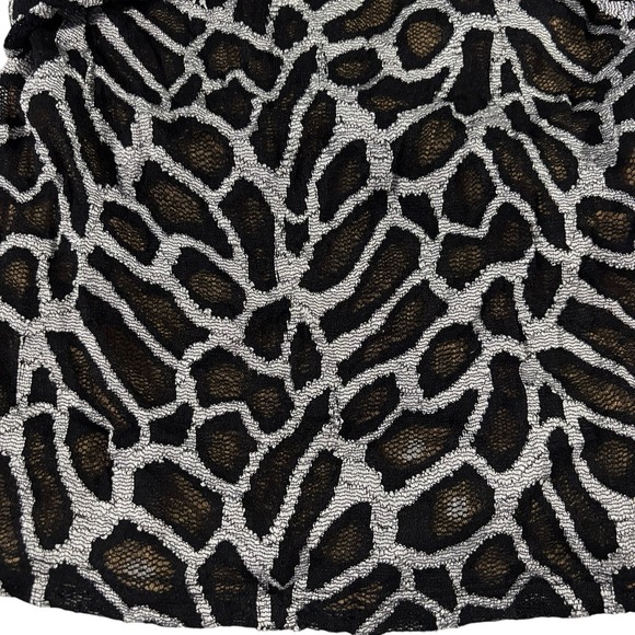 Cache Black and White Animal Print Blouse - Picture 3 of 8